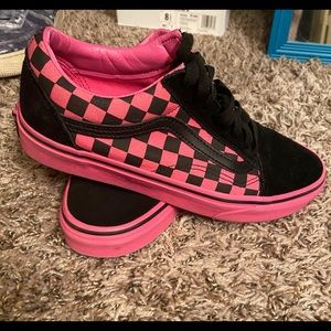 Vans. Black/Pink Gently worn